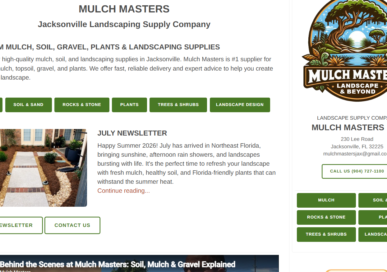 Mulch Masters website project